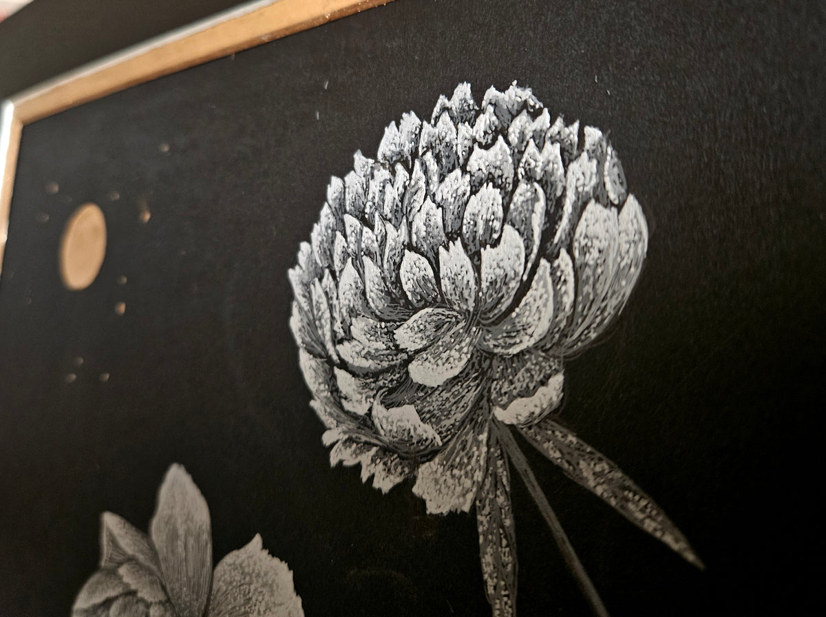 Moonlit Peonies by Holly Ridge Studio