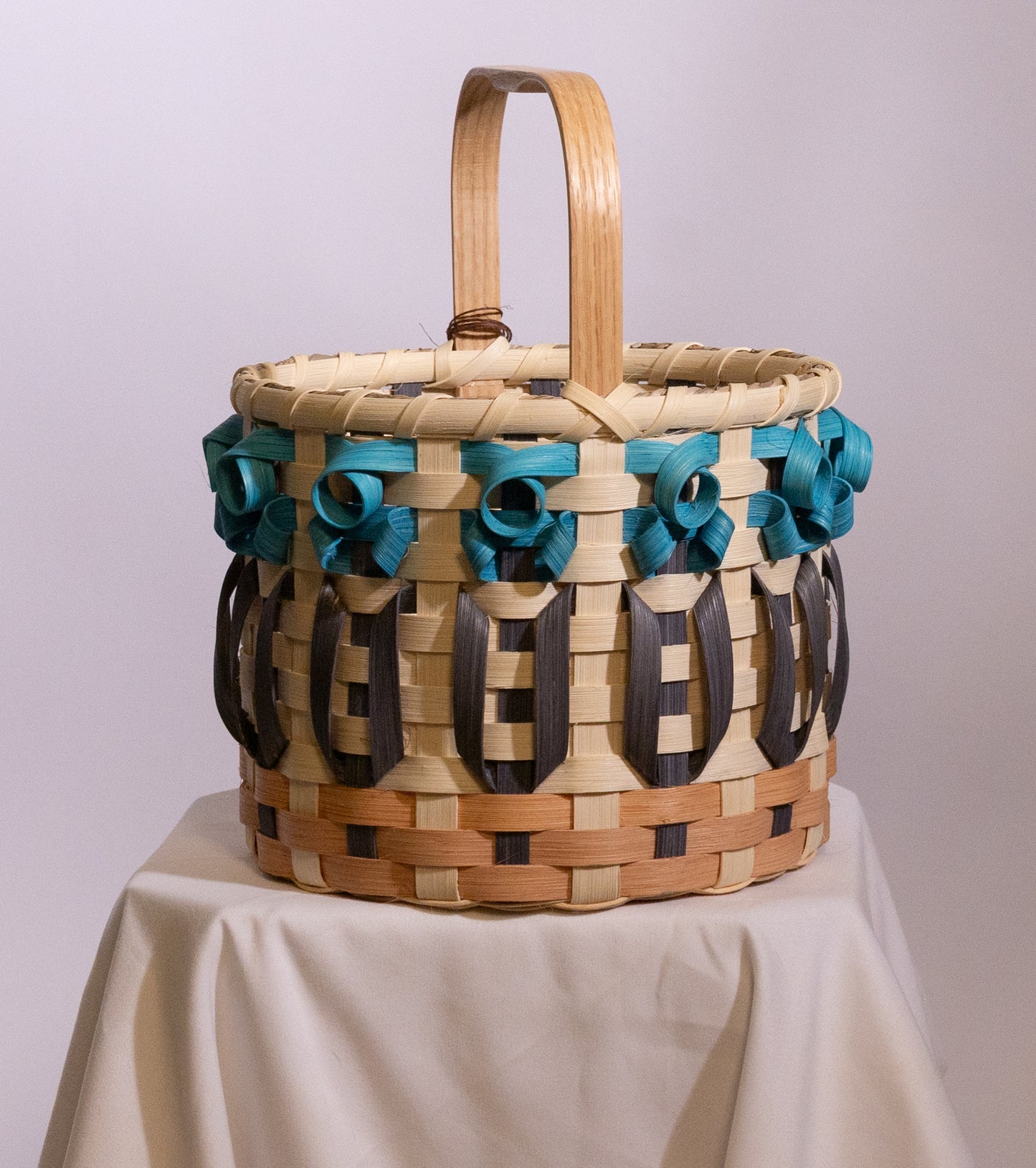 Aquamarine Iris Flower Basket