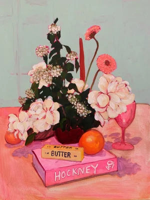 Still Life With Hockney Book Print