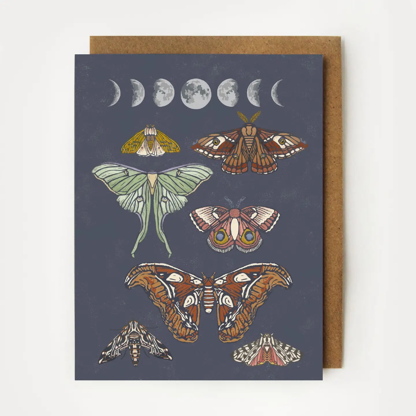 Moonlit Moths Everyday Greeting Card