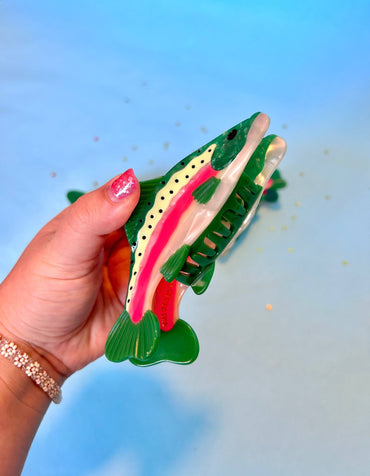The Peach Fuzz - Rainbow Trout Hair Claw