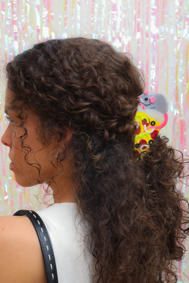 Pizza Rat Hair Claw by The Peach Fuzz