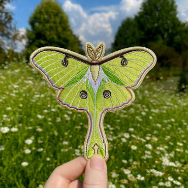 Luna Moth Iron-On Embroidered Patch