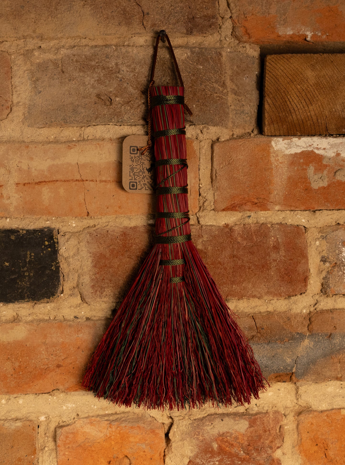 Red & Green Whisk Broom