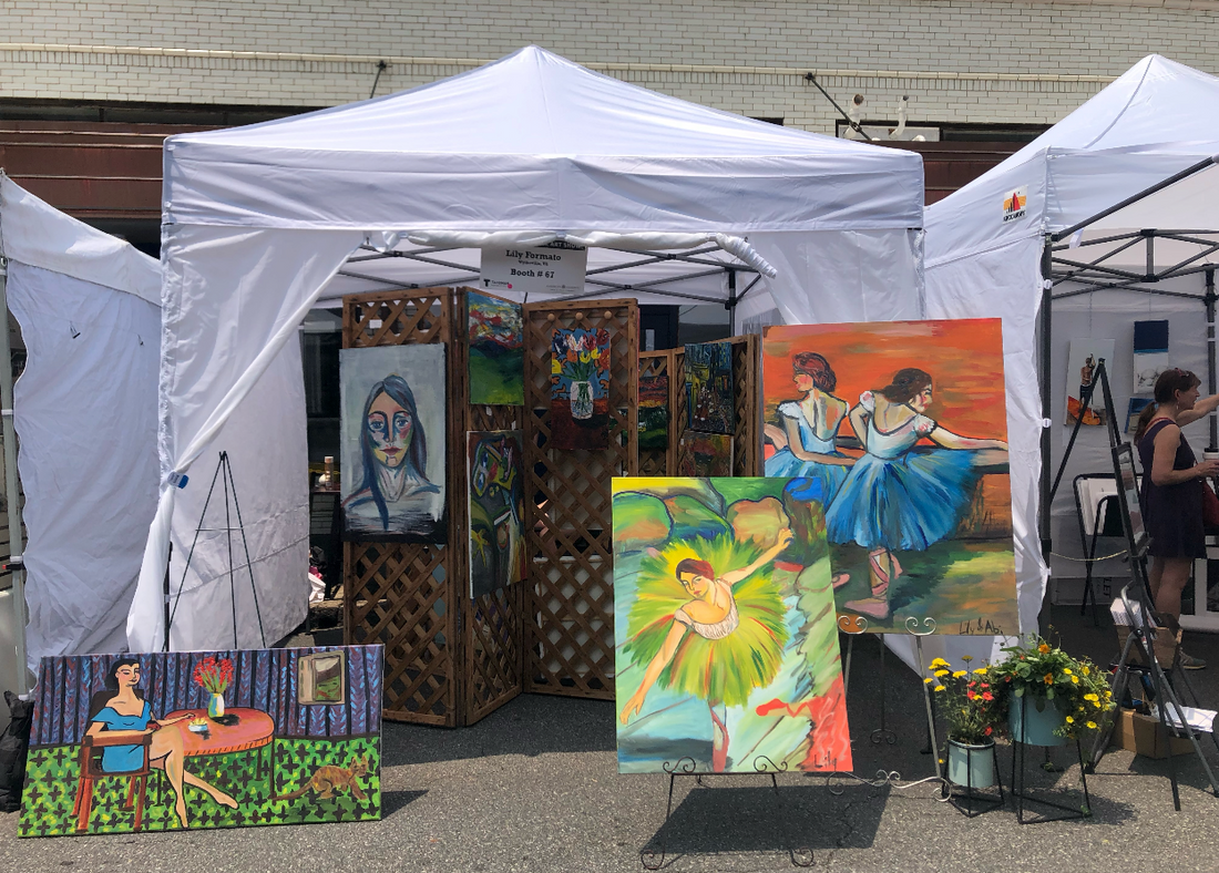 Formato Fine Arts Owner, Lily Formato, featured at 2019 Taubman Sidewalk Art Show