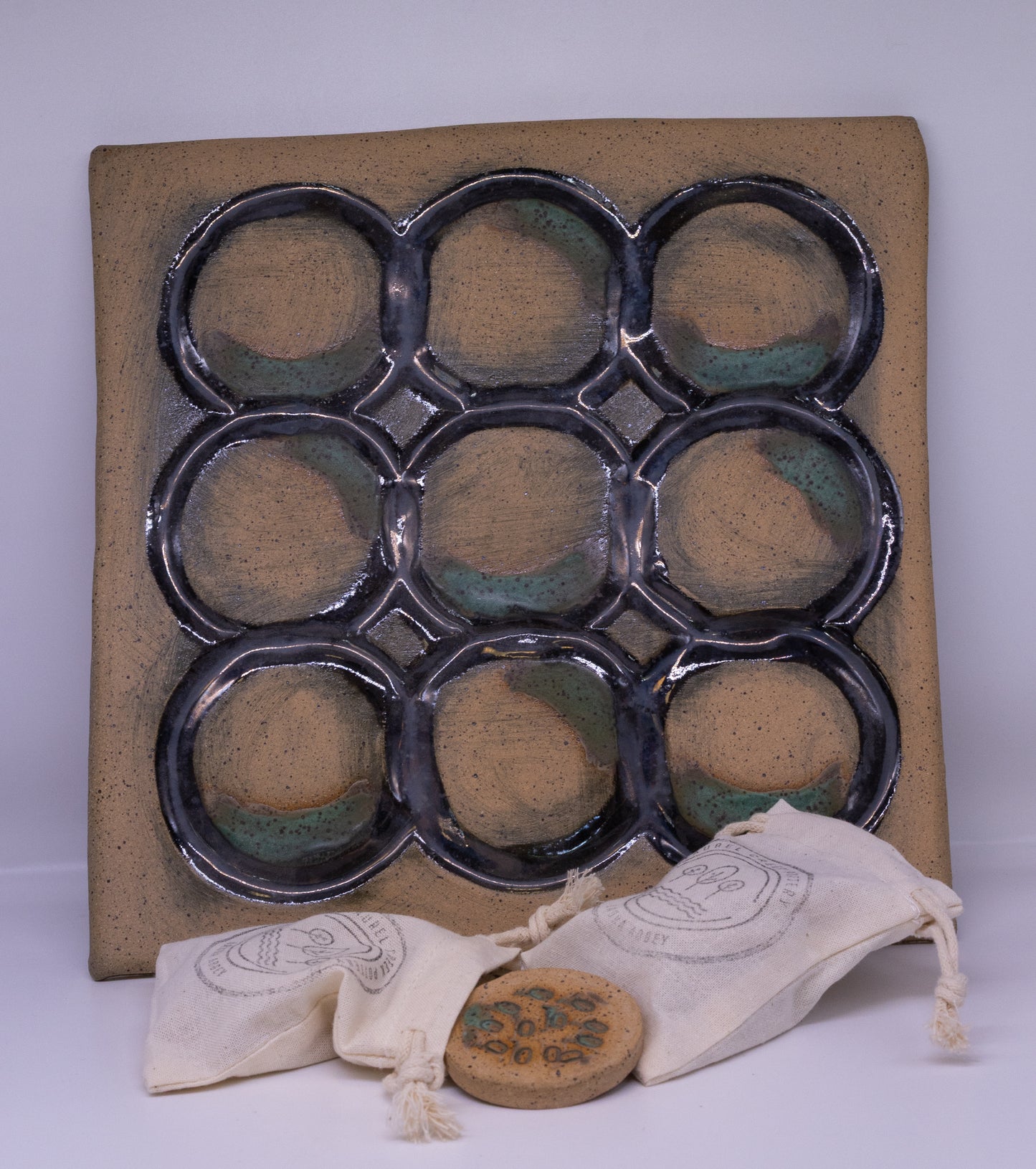 Ceramic Tic Tac Toe Board