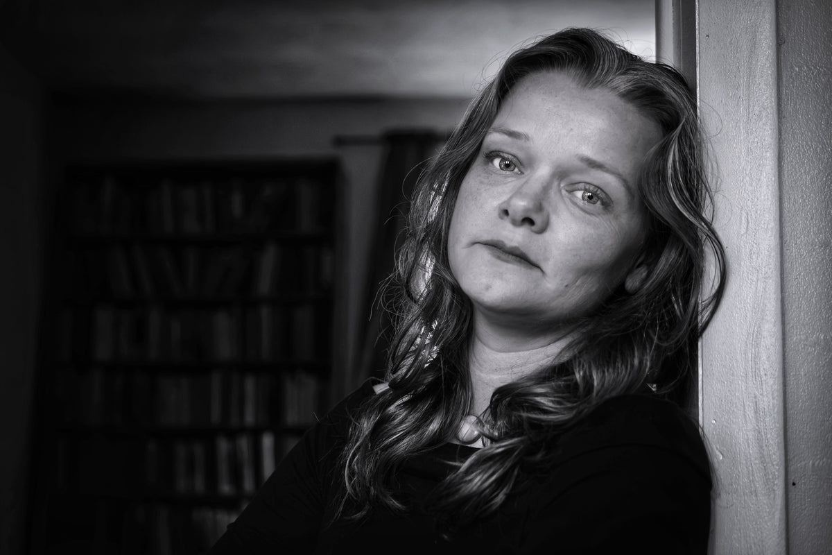 Black and white photograph of Melissa by Anna Mullins