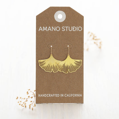Amano Studio - Ginkgo Leaf Earrings