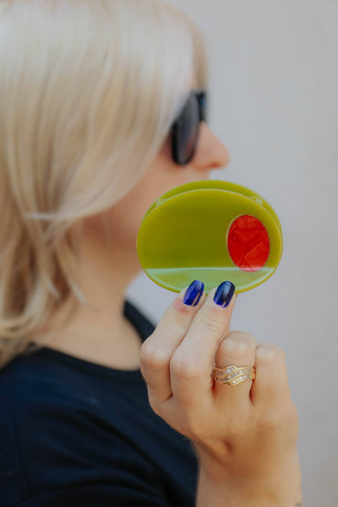 The Peach Fuzz - Jumbo Stuffed Olive Hair Claw