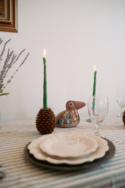 Happy Organics - Beeswax Asparagus Taper Candle (Set of 2)