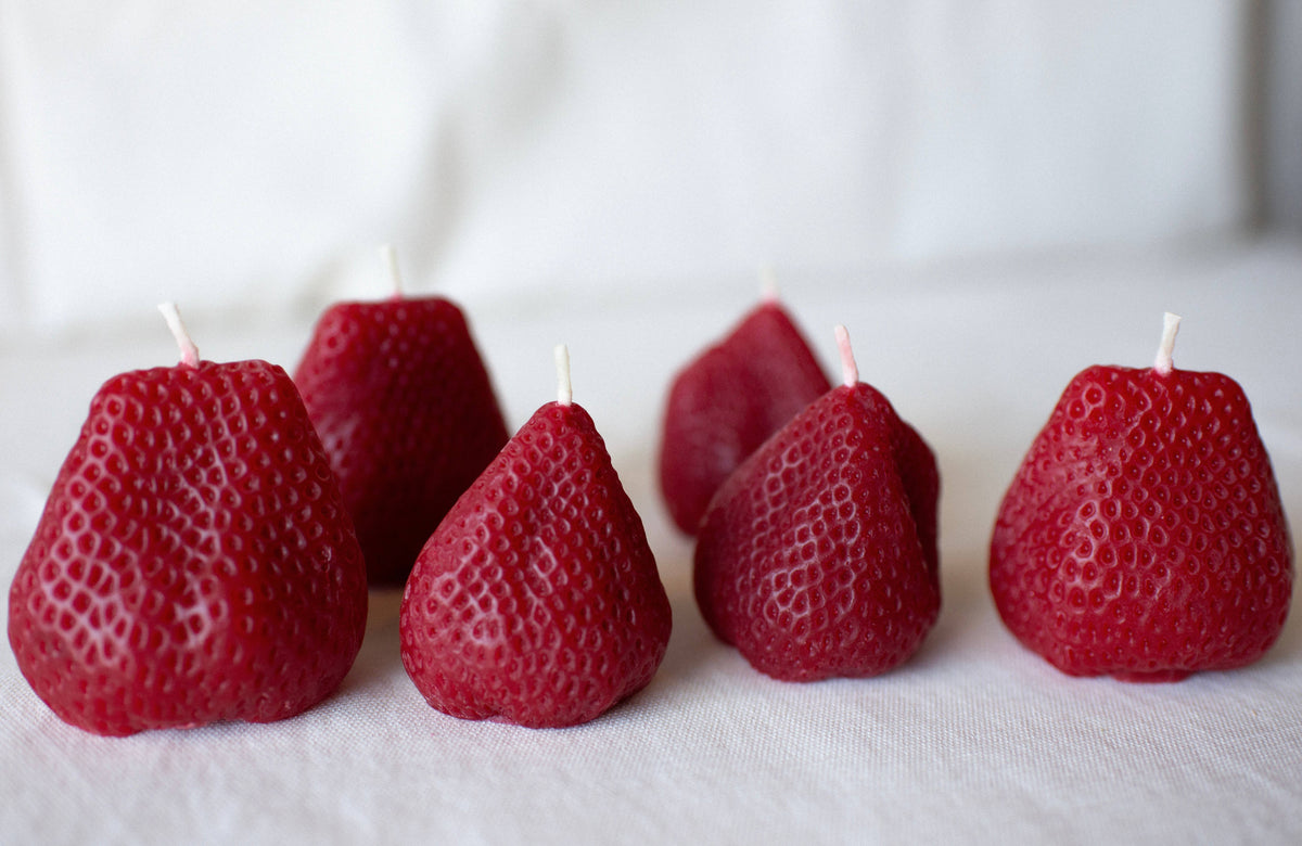 Happy Organics - Beeswax Large Strawberries (Set of 2)