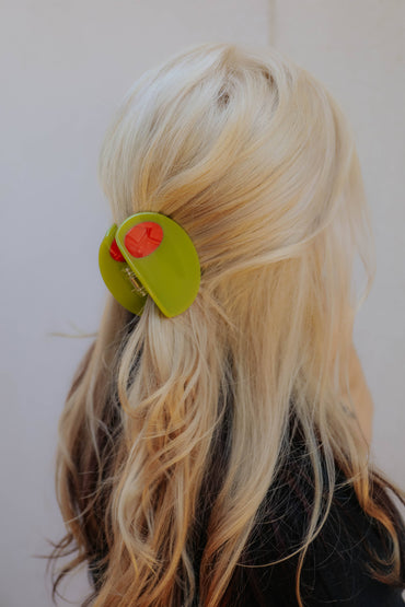 Jumbo Stuffed Olive Hair Claw by The Peach Fuzz