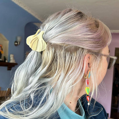 The Peach Fuzz - Garlic Rhinestone Mini Hair Claw