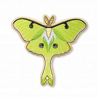 Luna Moth Iron-On Embroidered Patch