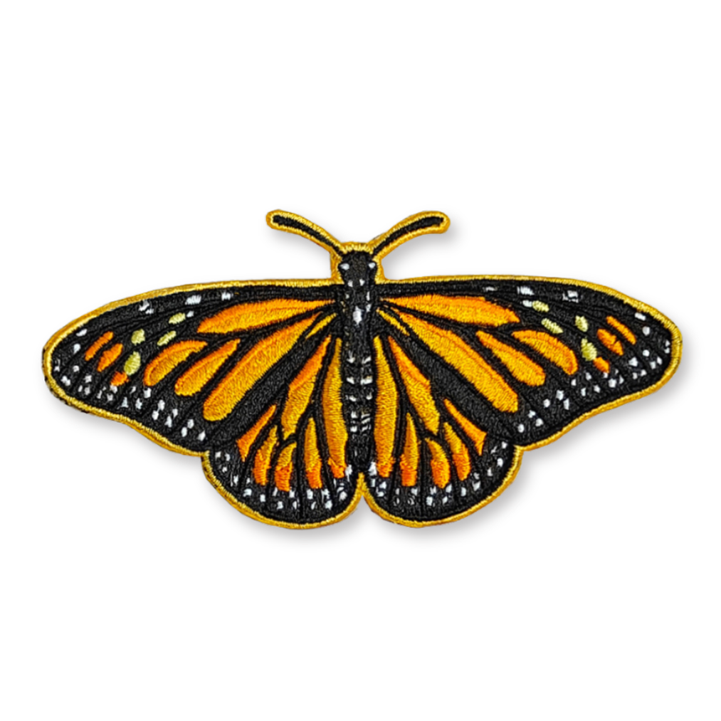 Monarch Butterfly Iron-On Embroidered Patch
