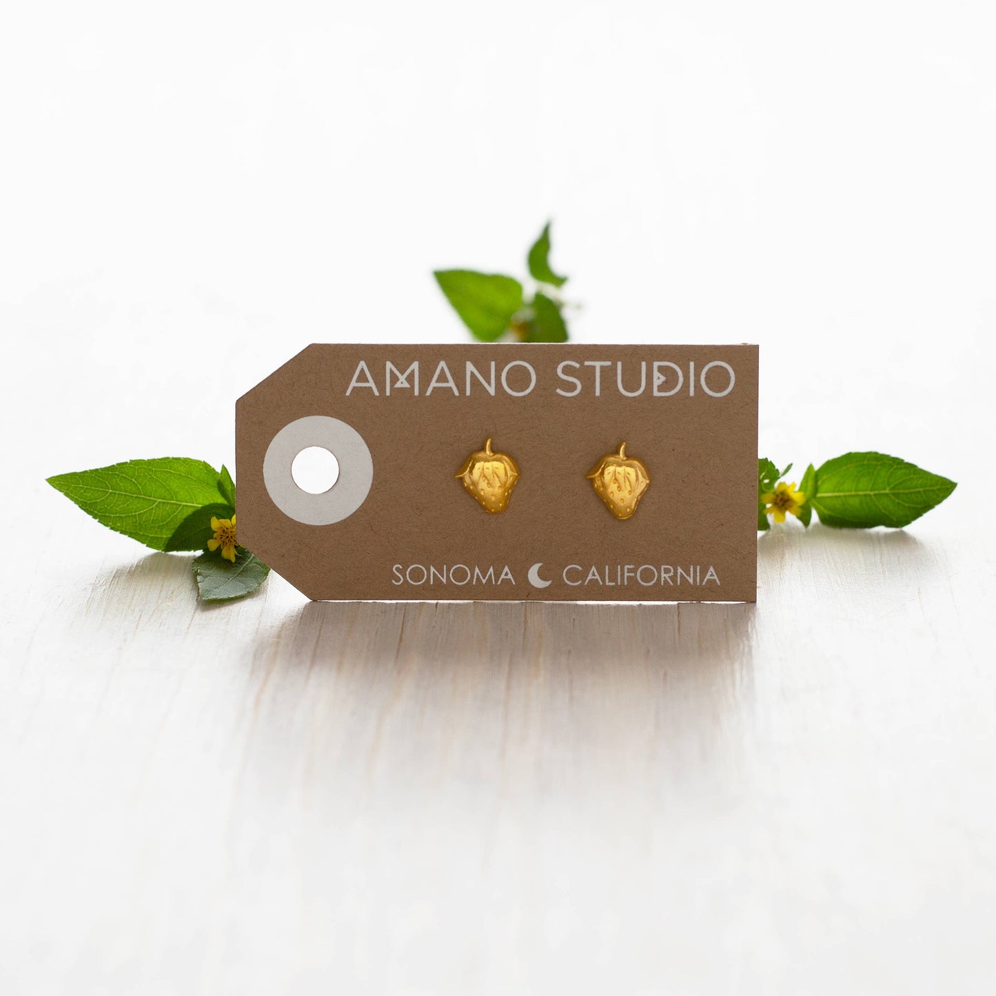 Amano Studio - Golden Strawberry Stud Earrings