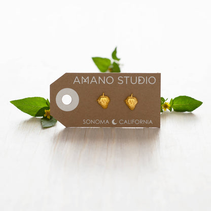 Amano Studio - Golden Strawberry Stud Earrings