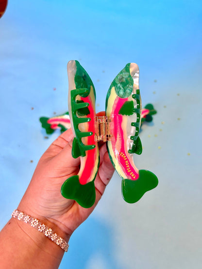 The Peach Fuzz - Rainbow Trout Hair Claw