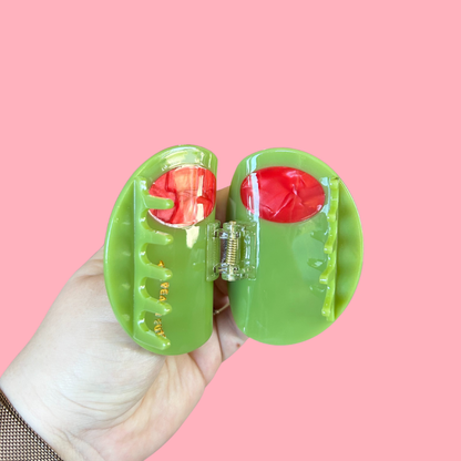 The Peach Fuzz - Jumbo Stuffed Olive Hair Claw