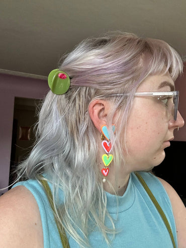 Stuffed Olive Mini Hair Claw by The Peach Fuzz