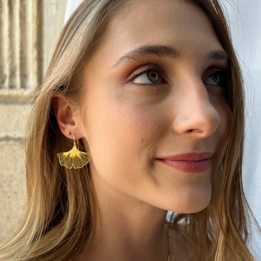 Amano Studio - Ginkgo Leaf Earrings