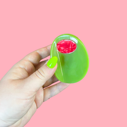 The Peach Fuzz - Jumbo Stuffed Olive Hair Claw