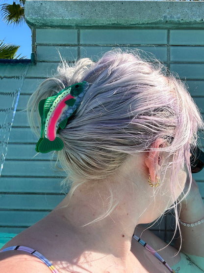 The Peach Fuzz - Rainbow Trout Hair Claw