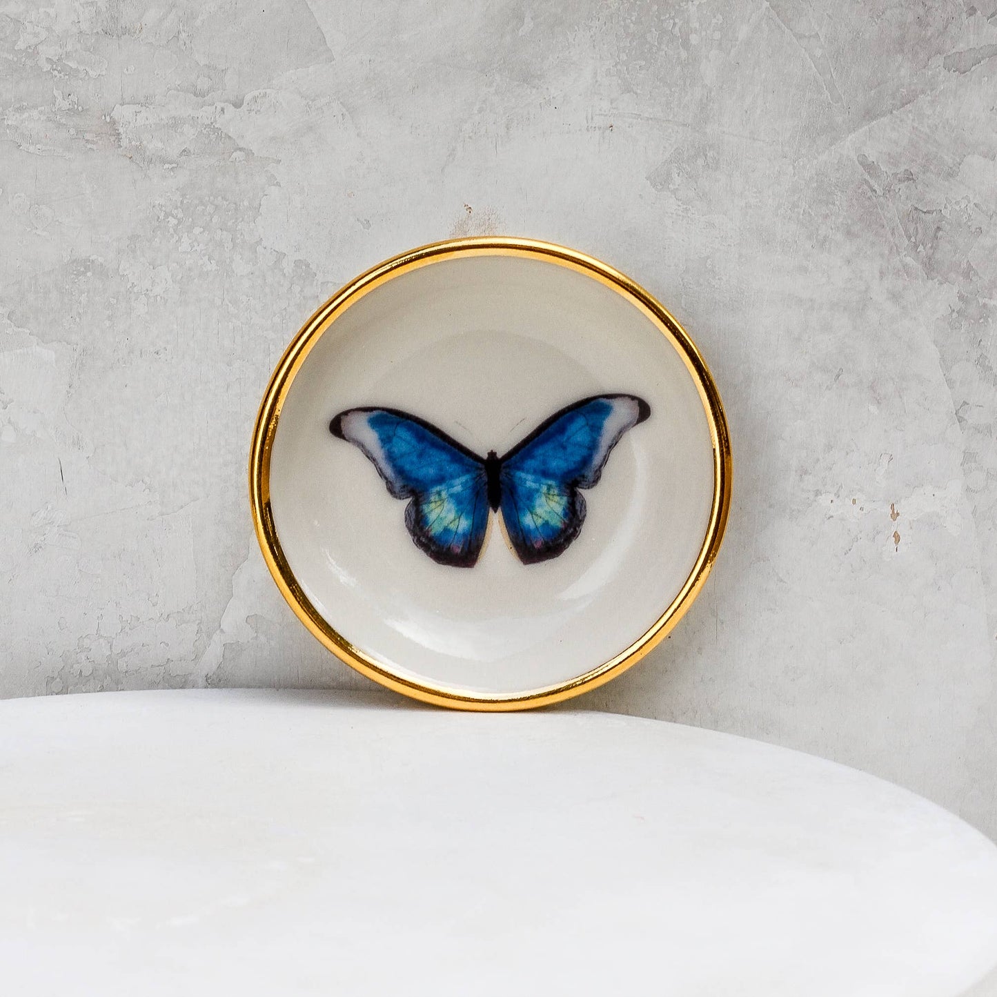 Apricity Ceramics - Blue Morpho Butterfly Trinket Dish | Ring Dish | Handmade