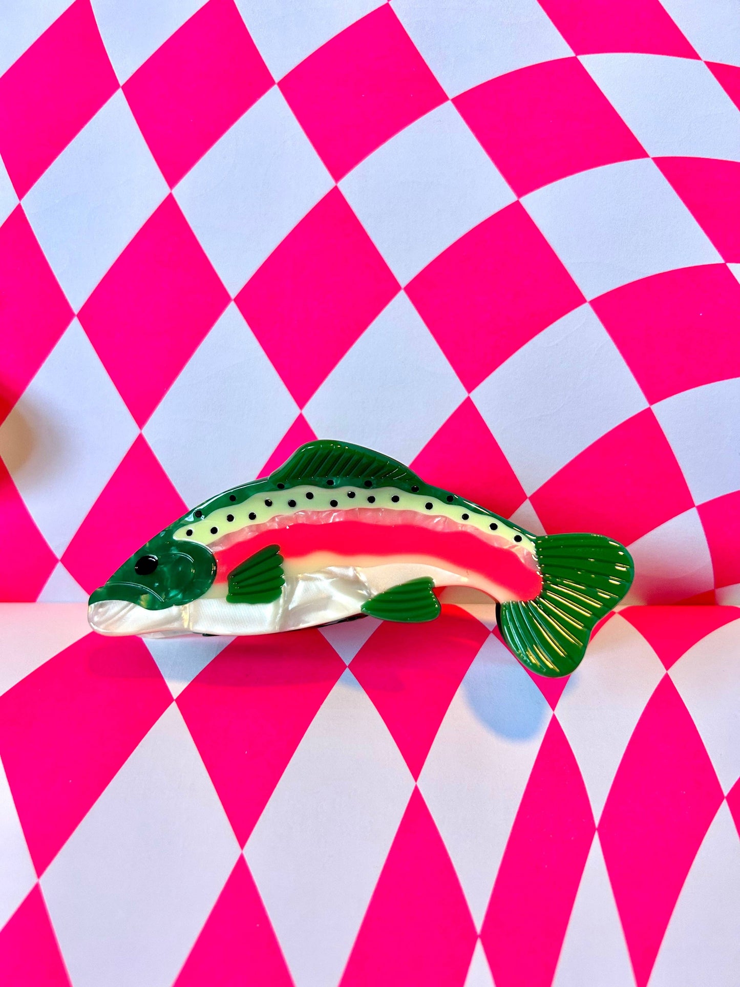 The Peach Fuzz - Rainbow Trout Hair Claw