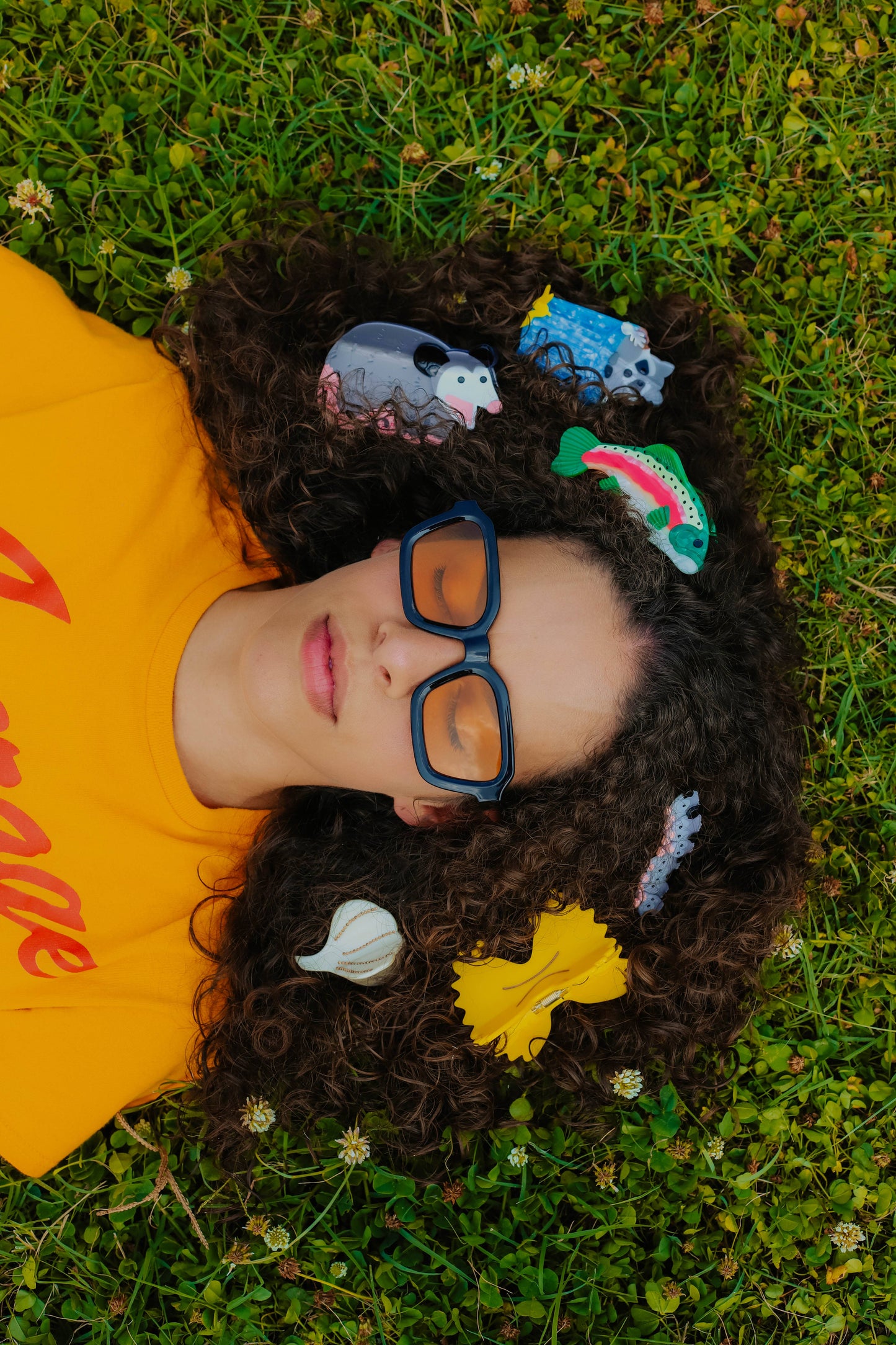 The Peach Fuzz - Rainbow Trout Hair Claw