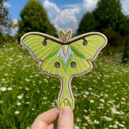 Luna Moth Iron-On Embroidered Patch