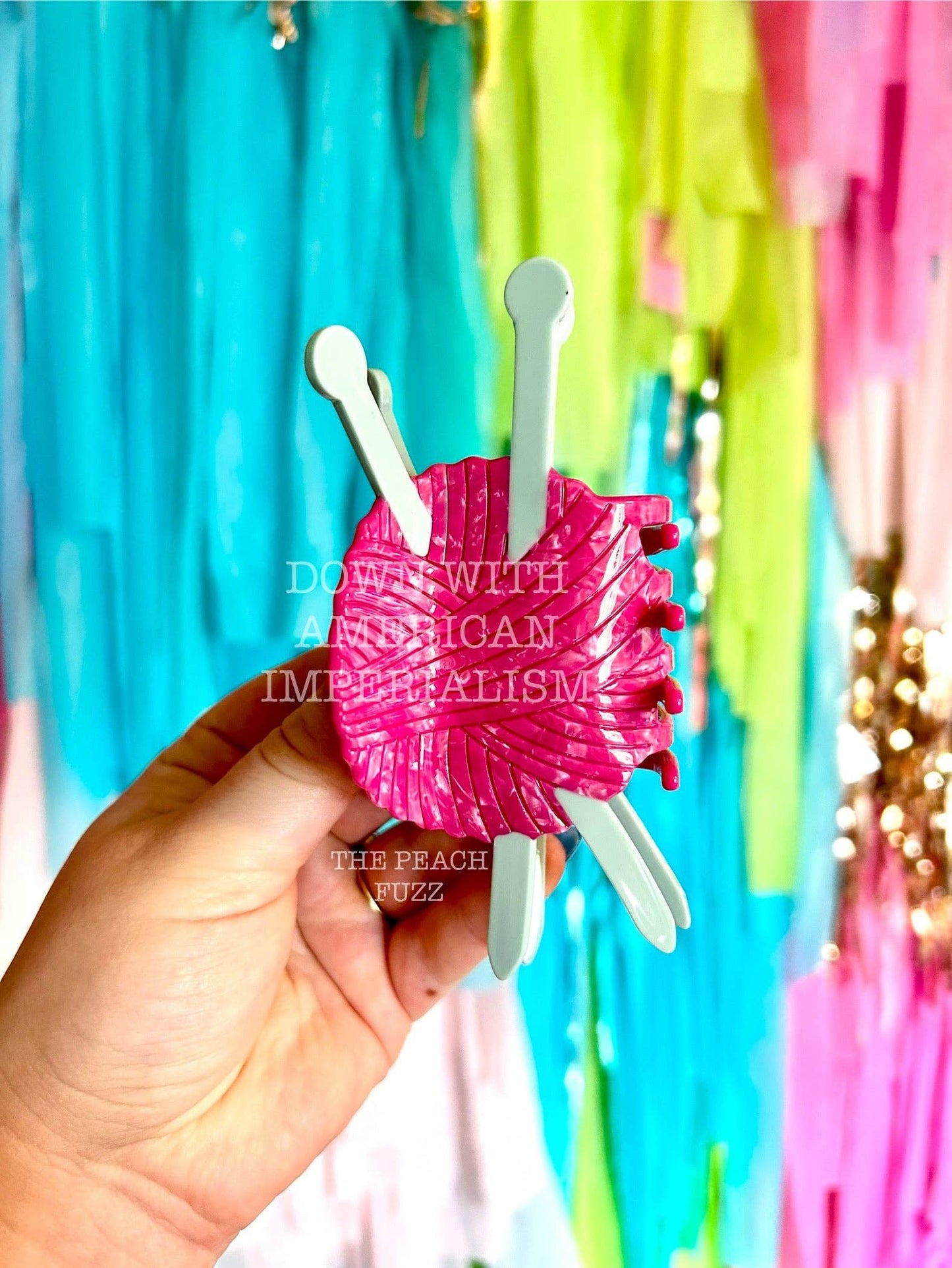 The Peach Fuzz - Yarn Crafts Knitting Needles Hair Claw