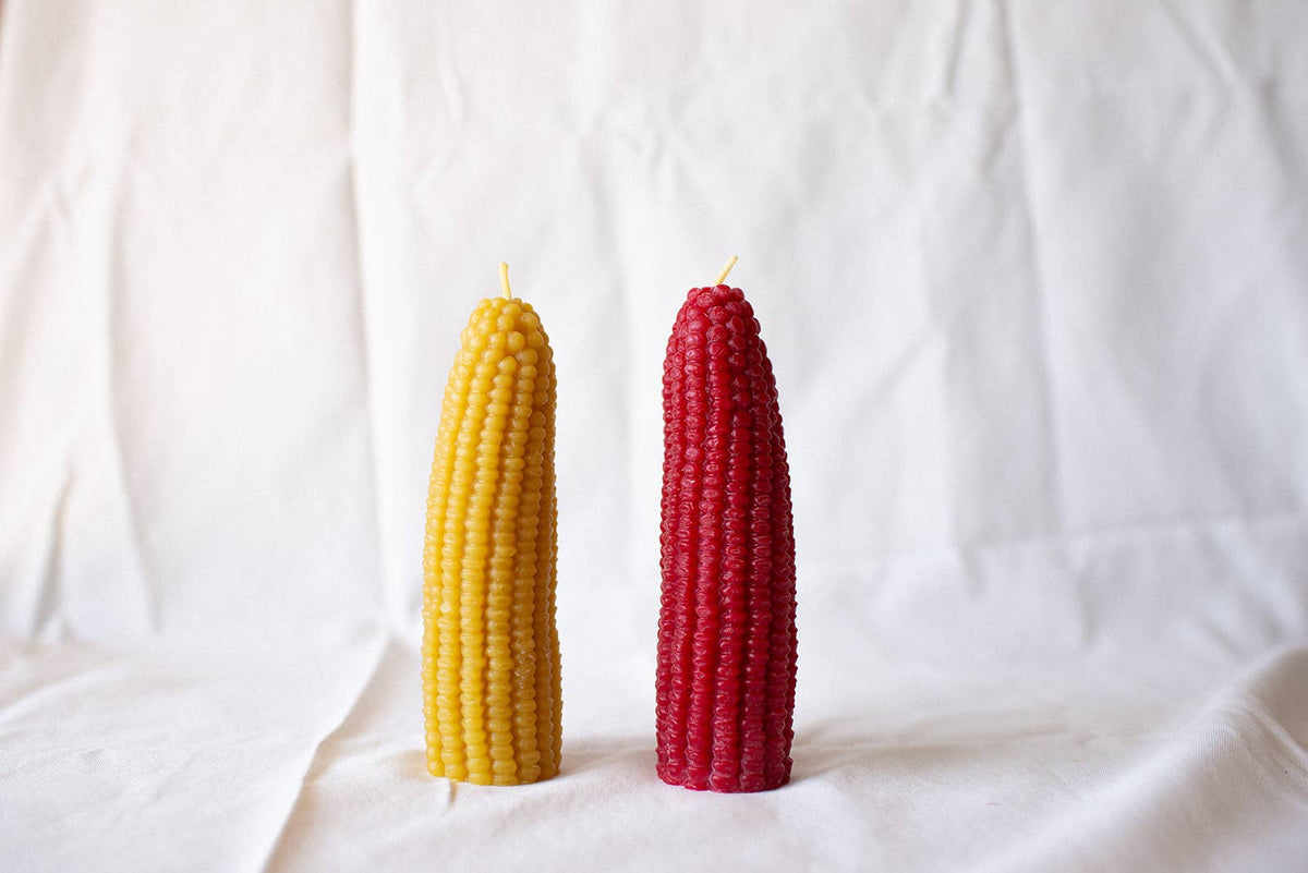 Happy Organics - Beeswax Corn Candle : Red