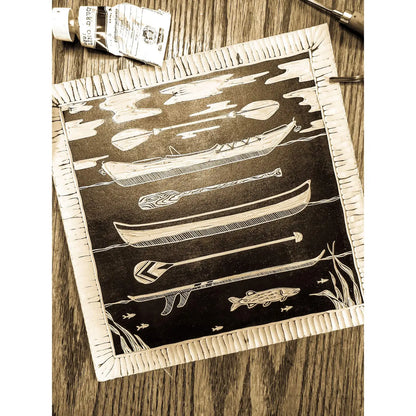 Big Mitten Linocuts - Vessels for Calm Waters