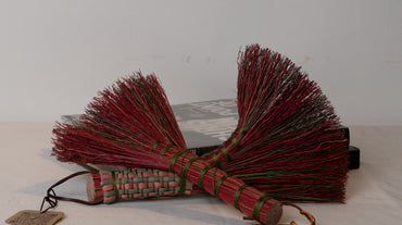 Red & Green Whisk Broom