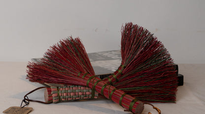 Red & Green Whisk Broom
