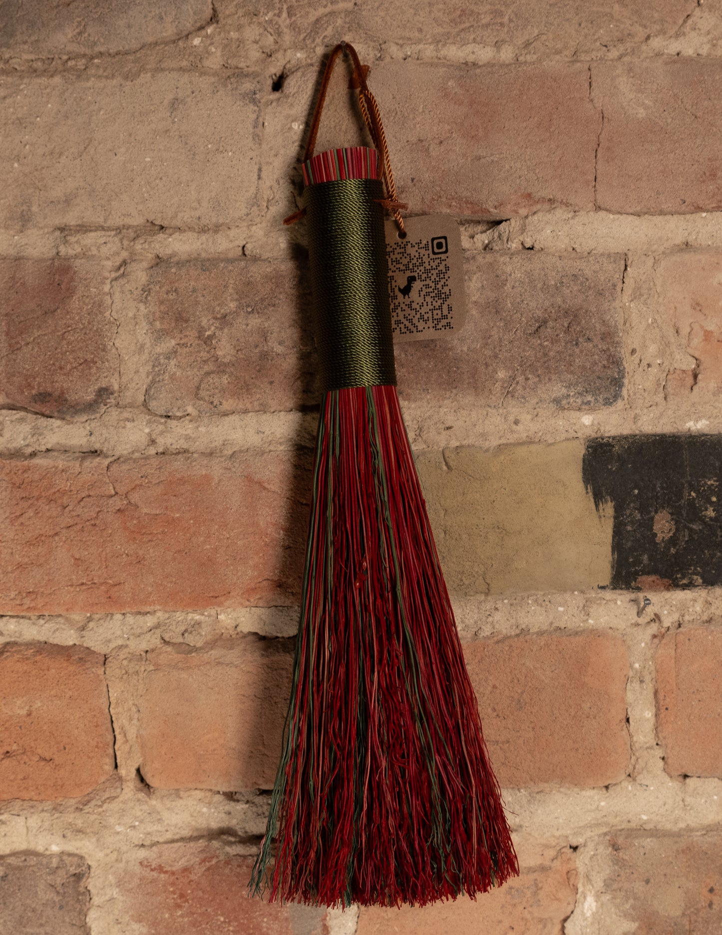 Red & Green Whisk Broom
